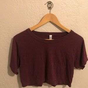 🍓AMERICAN APPAREL🍓 Burgundy crop top